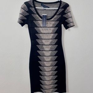 French Connection Spotlight Fleck Jacquard dress